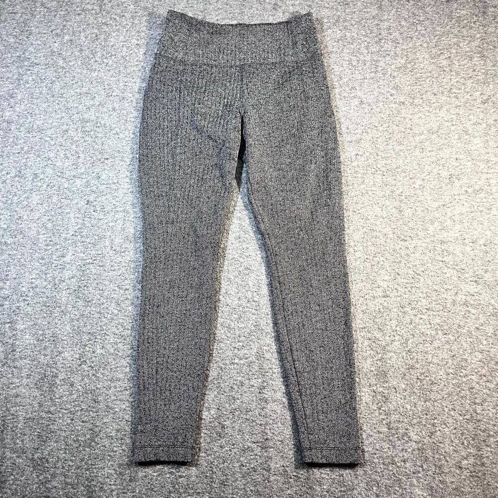 Athleta Pants Womens Small Black Delancey Herringbone Leggings Skinny Stretch